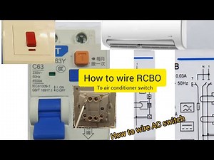 How to wire RCBO with ac switch