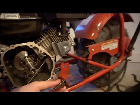 How to remove the governor on a Coleman minibike//getting engine to start after governor removal