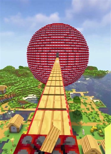 Minecraft TNT Run 😱 (Worlds Smallest Violin) #shorts #minecraft