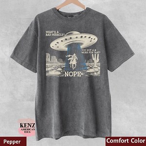 Retro Horror Movie Graphic T-shirt, Vintage 2024 Sci-fi Alien UFO Film Memorabilia, Don't Say Nope to This Movie Memorabilia Tee Shirt Meme - Etsy