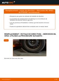 Comment changer : rotule de direction sur Mercedes ML W163 - Guide de remplacement