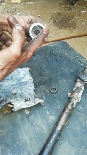 Applying Grease on Ball joints {tie rod) #balljoint #automobile #cvjoint