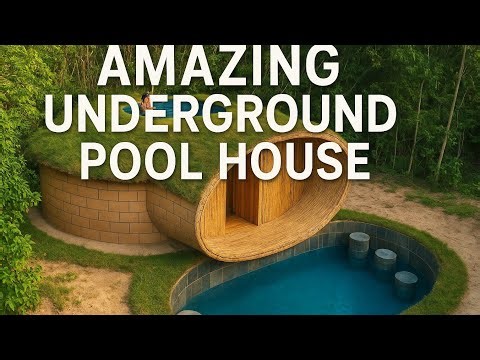 "Unbelievable Underground Pool House | Hidden Eco Home with Natural Design"