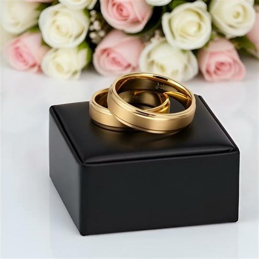 Tungsten Carbide Wedding Ring Set For Couples- Affordable Diamonds From Black Diamonds- New York