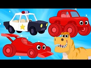 Race Cars, Police Cars, Dinosaurs, trucks + firetrucks superheroes(Morphle's Crazy Dream Kids Video)
