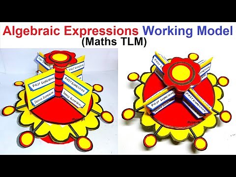 algebraic expressions working model project - maths project - maths tlm - diy | craftpiller
