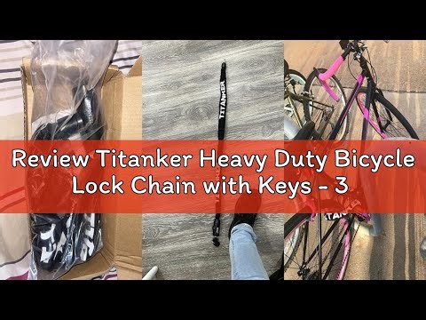 Review Titanker Heavy Duty Bicycle Lock Chain with Keys - 3 Feet Anti-Theft Lock for Bikes, Motorcyc