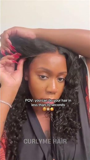 This is the fastest and most natural-looking wig installation I've ever seen.🤯⏳#curlymehair #wigs