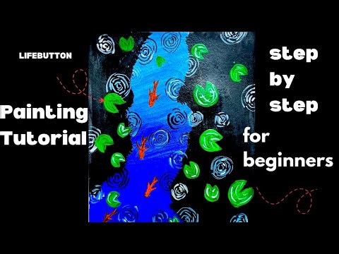Painting tutorial step by step for beginners /easy painting🎨🖌️