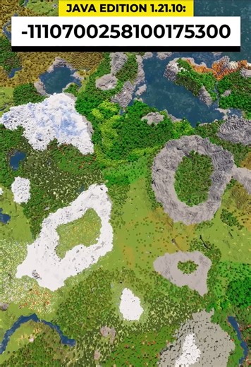 Minecraft seed with two mountain rings at spawn
