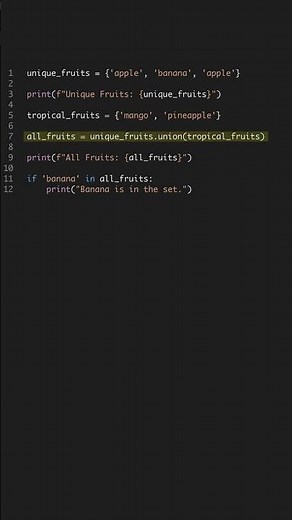 Master Python Sets in 45s - Simplify Your Code #shorts