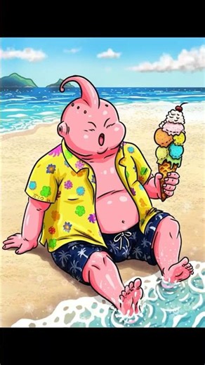 🎨 DRAWING: Majin Buu at the beach – 4 hours of crazy DBZ! (TUTORIAL) ✏️