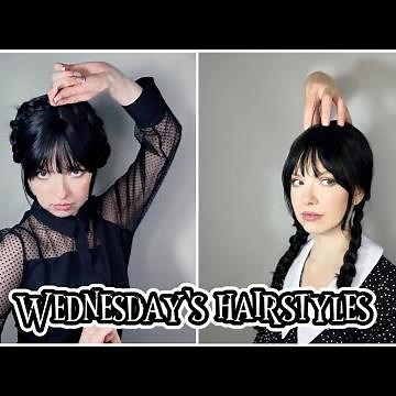 Wednesday Addams Netflix 🖤 Wednesday’s hairstyles tutorial 🖤 Как сделать причёски Уэнсдэй Аддамс