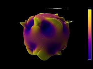 Shallow water flowing over an immersed dodecahedron