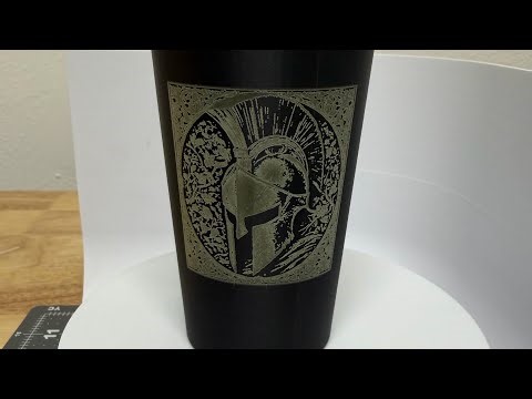 Spartan!!! Laser engraved on on PLA with IR!!