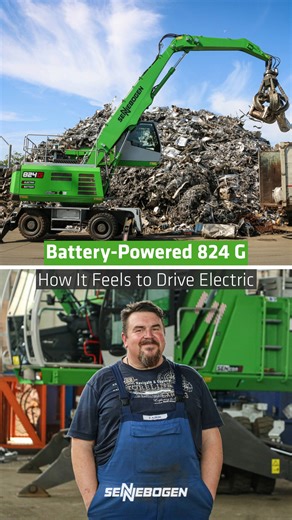 How it feels to drive the SENNEBOGEN 824 G Electro Battery 🔋 💬 “It is simply perfect the way it is!” 👷 Zoran Alexsic, operator at CRONIMET Alfa in Munich, shares what makes the battery-electric SENNEBOGEN 824 G stand out for him: 💨 Quieter and smoother to operate than a diesel machine 🔌 Recharging while continuing to work 📱 Intuitive SENcon control system with a user-friendly display for all settings 🍃 Zero emissions, full power in everyday recycling work – find out more about it in this 