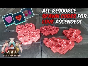 ALL Love Ascended Resource SPAWN CODES | ARK Survival Ascended #ark #arksurvivalascended