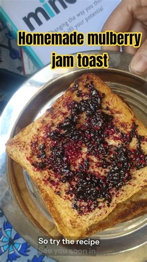 Homemade mulberry Jam toast| PG Foodie edition|💜 #youtubeshorts #food #viral #cooking #home #shorts