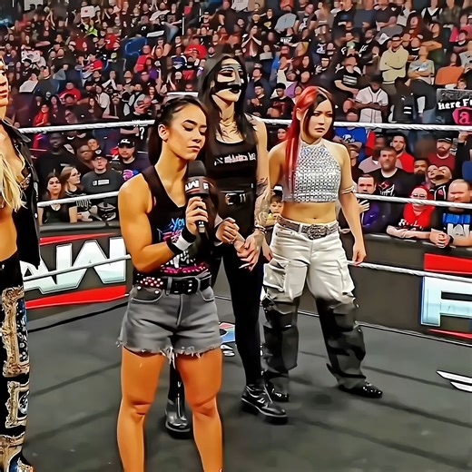 Rhea Ripley & AJ Lee and iyo sky company ignite brawl with war game #wwe #wrestling #wargame #edit