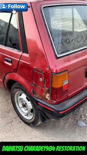 Daihatsu charade restoration part 1.. We restore thi 41 yr old vintage car. #Daihatsu #charade #restoration #foryoupagereels #foryouシ | Mak Cars Denting and Painting Shop