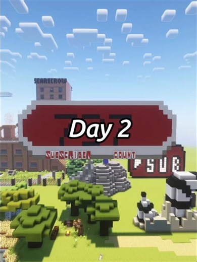 Updating my subscribe count Day 2 #minecraft #shorts #music