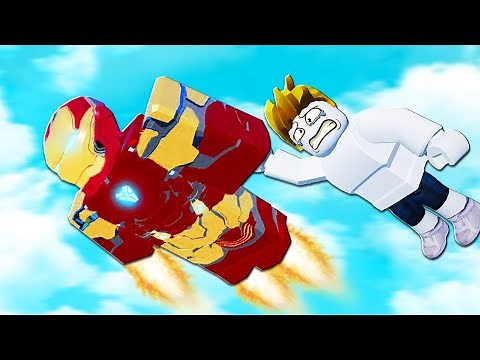 我變成鋼鐵人！拯救地球！最後還飛上太空！？【Roblox 機械方塊】