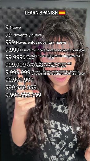 Numbers with 9 in Spanish