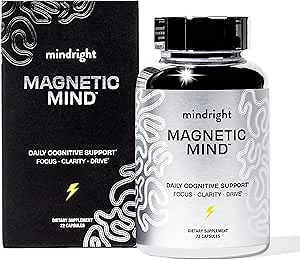 Magnetic Mind - Premium Cognitive Supplement for Ultra Focused Energy, Clarity, & Drive - Nootropic Designed for Long-Term Brain Health, Memory & Focus - 30 Day Supply - No Artificial Colors