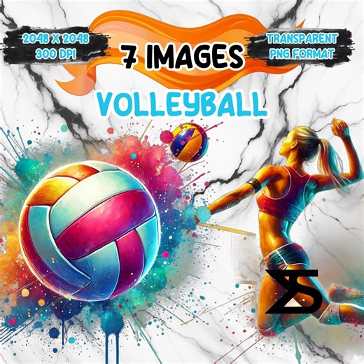 7 Watercolor Volleyball Clipart , Volleyball Clipart, Clipart Bundle, Commercial Use, Digital Download, Instant Download - Etsy