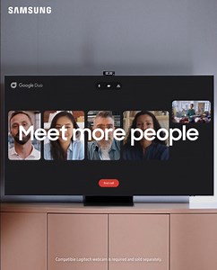 7K views · 18 reactions | Meet your team and spark bigger ideas on a larger screen. Google Duo lets you meet up to 32 people, so you can do more amazing things with Samsung Neo QLED TVs. | Samsung | Facebook