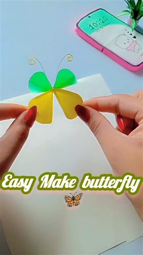 How to make Easy butterfly 🦋😃...|| #artandcraft #viral #shorts #youtubeshorts #diy