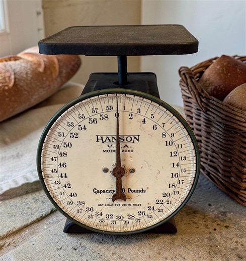 Vintage Hanson Kitchen Scale 60 Lb Farmhouse Counter Decor - Etsy