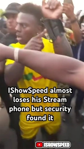IShowSpeed almost loses his Stream phone but security found it #shorts #youtubeshorts #viral #fyp
