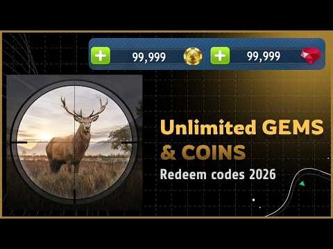 Hunting Sniper Codes 2026 - All Working Redeem Codes for Free Gems, Coins & Legendary Chests