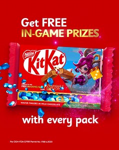 A legendary gaming break is the buff you'll ever need. Win in-game prizes in every pack of KitKat Mobile Legends sleeves. | KitKat
