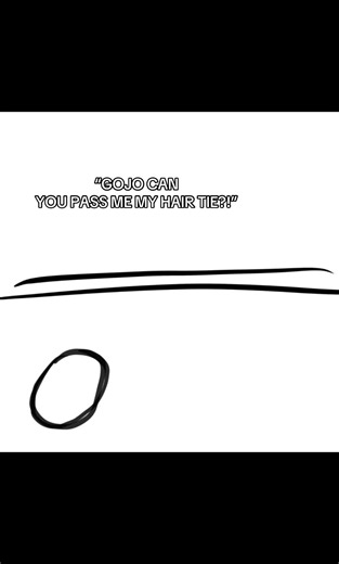 Gojo Passes the Hair Tie: A Fun JJK Art Moment