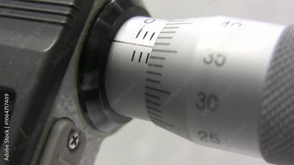 Measuring micrometer. Industrial measuring tool. Micrometers Mitutoyo. Wire measurement