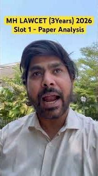 MH LAWCET (3Years) 2026 - Paper Analysis- Slot 1 I Easy to Moderate Paper