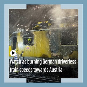 Firefighters chase burning driverless German train speeding towards Austria news.ae/3QTRhOQ | The National