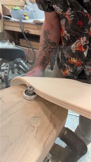 Satisfying Skateboard Making: Top Edge Routing at Life Skateboards #woodworking #skateboard #fun