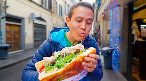 1.4M views · 15K reactions | Italy street food - most famous sandwich in the world! 索  All'Antico Vinaio Florence, Italy | Migrationology | Facebook