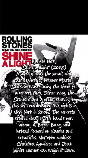 Rolling Stones Live Albums Ranked 15th- 'Shine a Light' ( 2008) #fec #rollingstones