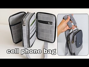 How to make a cell phone bag / Diy sling bag tutorial / Sew crossbody phone bag