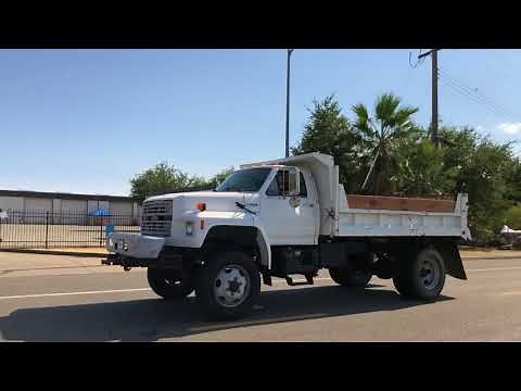 1991 Ford F700 4x4 5-6 Yard Dump Truck