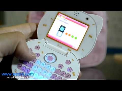 Hello Kitty K688 Cartoon Mobile Phone Full Keyboard Dual SIM Lady Kids Cellphone - white color