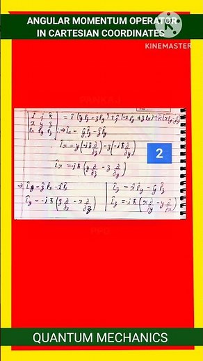 ANGULAR MOMENTUM OPERATOR | ANGULAR MOMENTUM OPERATOR IN CARTESIAN COORDINATES | QUANTUM MECHANICS |