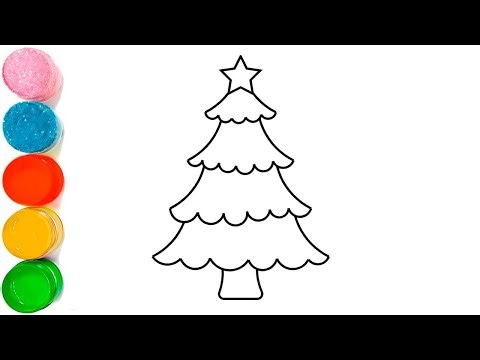 Christmas Tree Compilation Drawing🎄🎨Painting and Coloring for Kids & Toddlers | Christmas Kids Songs