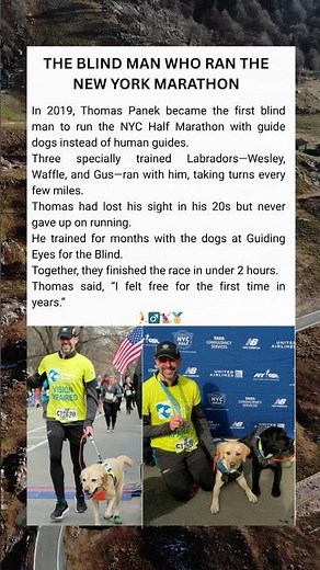 Blind Runner Makes History with His Guide Dogs in NYC Half Marathon