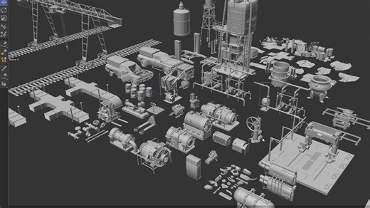 【C4D】主建筑搭建｜二次元CG动画全流程实战教学