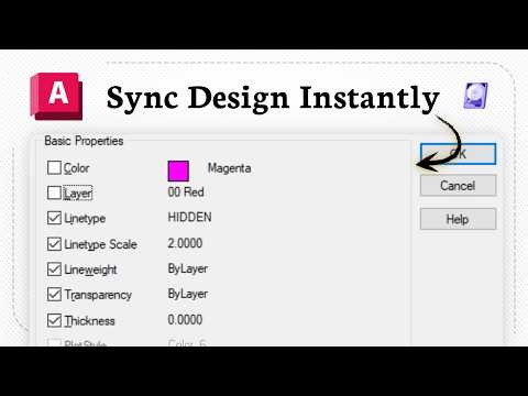How to use match layer in AutoCAD (Design Harmony)